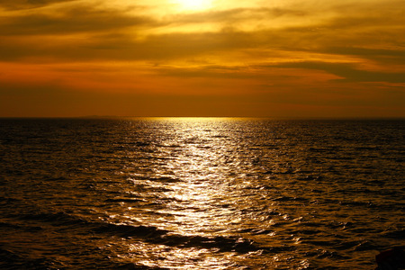 Light evening yellow warm skyの写真素材