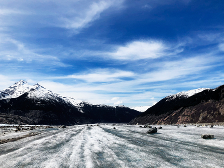 A Landscape field of Alaska at island seaの写真素材