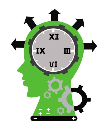 Brain system,The system of human in the time.のイラスト素材