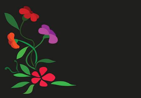 Flowers.A style flowers for decorate a postcard.のイラスト素材