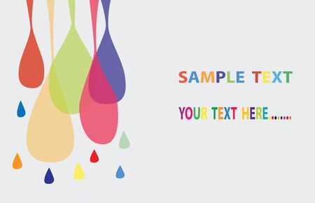 Vector -Abstract color drop background のイラスト素材