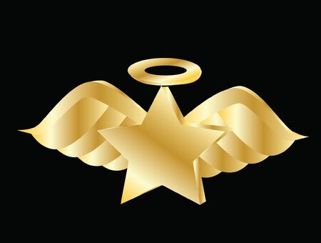  Abstract golden star のイラスト素材