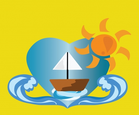  Holiday Concept Sailing のイラスト素材