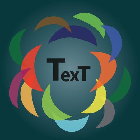semicircle background and empty blank for your text のイラスト素材
