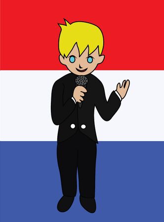 Vector - Saying and France flag のイラスト素材
