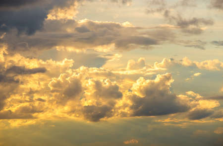 sky with clouds and sunの写真素材