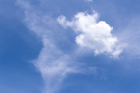 blue sky background with white cloudsの写真素材