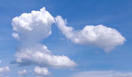 blue sky background with white cloudsの写真素材