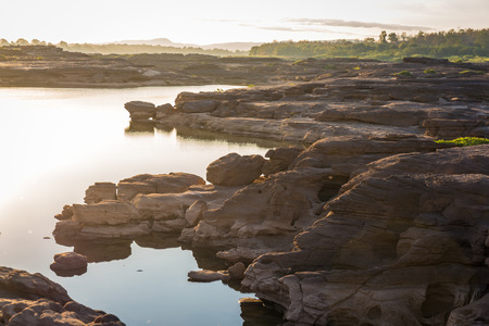 the river at Sam Phan Bokの写真素材