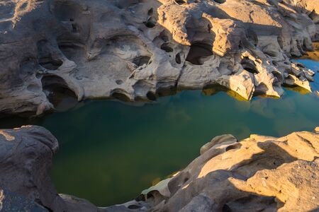 River at Sam Phan Bok in Thailandの写真素材