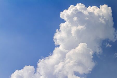 white cloud like the smoke on blue skyの写真素材