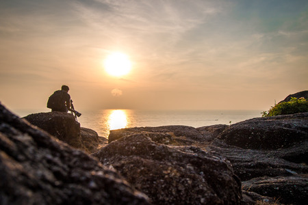 Sunset holiday backgroundの写真素材