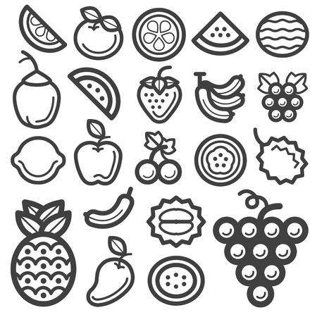 Fruit icon blackのイラスト素材