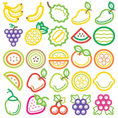 Fruit icon colourのイラスト素材