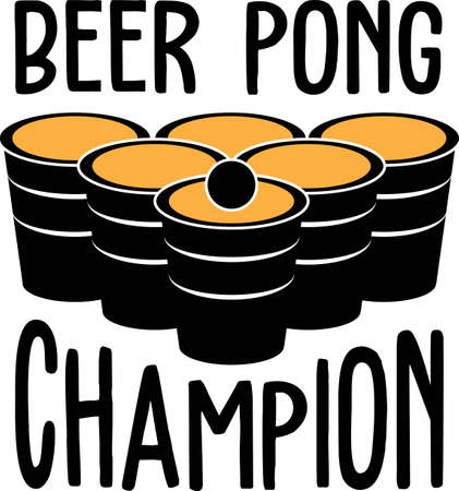 Beer pong championのイラスト素材