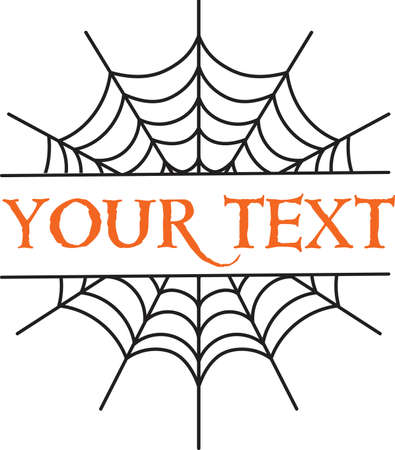 Web spider cobweb monogram iconのイラスト素材