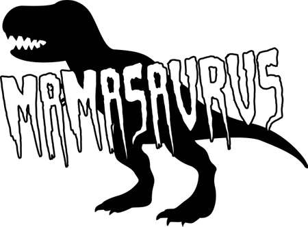 Mamasaurus font designのイラスト素材