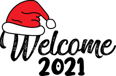 Welcome 2021 greetingのイラスト素材