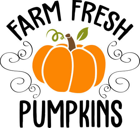 Farm Fresh Pumpkins. Thanksgiving day. Thankful phrasesのイラスト素材
