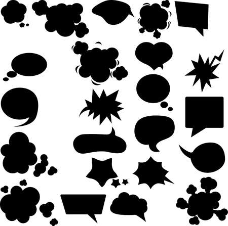 Set of Different speech bubbles and elements for comics vectorのイラスト素材