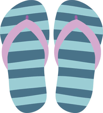 Flip flops isolate on a white background. Slippers icon.のイラスト素材