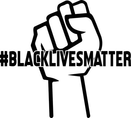 BlackLivesMatter isolated on the white background. Vector illustrationのイラスト素材