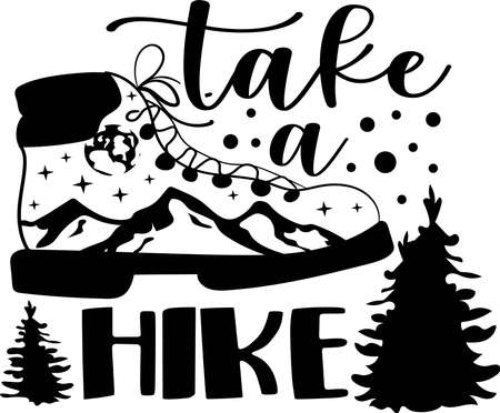 Take a hike typography, t-shirt graphics, vectorsのイラスト素材