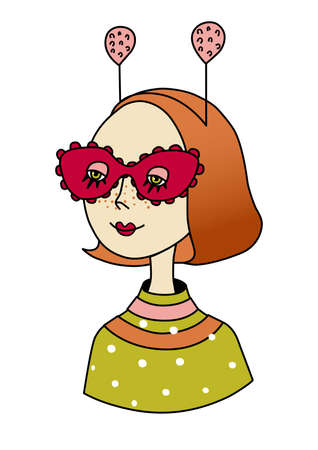 Vector carnival circus set characters for children and family holidays, party. Clowns, magicians, illusionists, acrobats in a fancy dresses. Good for posters, postcards, invitationsのイラスト素材