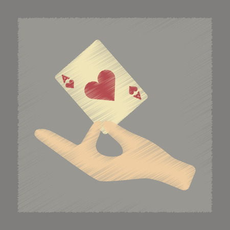 flat shading style icon poker hand playing cardsのイラスト素材