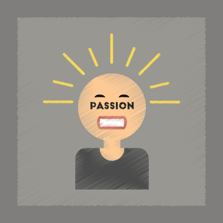 flat shading style icon poker man playerのイラスト素材