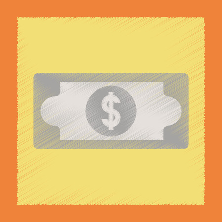 flat shading style icon poker dollar moneyのイラスト素材