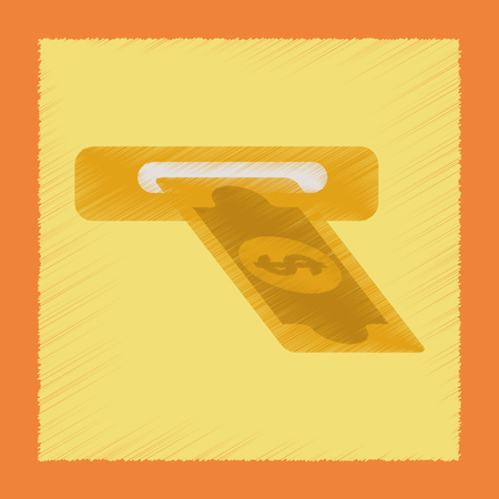 flat shading style icon poker dollar moneyのイラスト素材