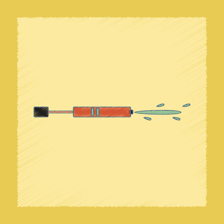 flat shading style icon Kids toy water gunのイラスト素材