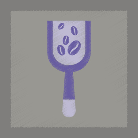 flat shading style icon Scoop coffee roastingのイラスト素材
