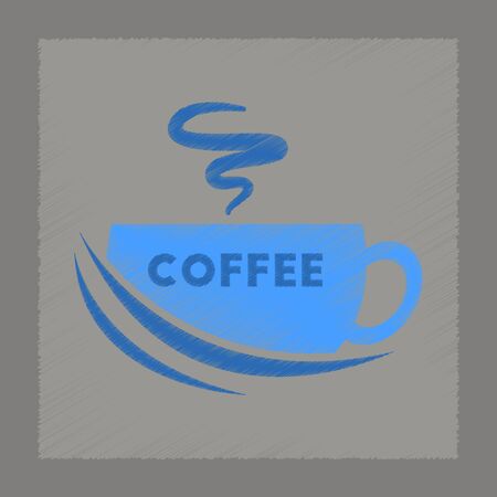 flat shading style icon coffee cup flavorのイラスト素材
