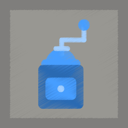 flat shading style icon coffee mill grinderのイラスト素材