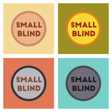 assembly of flat icons poker small blindのイラスト素材