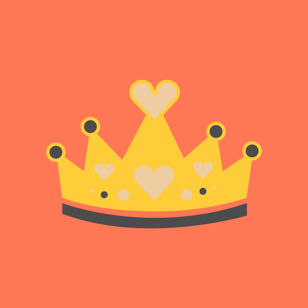 flat icon on stylish background poker crown royalのイラスト素材