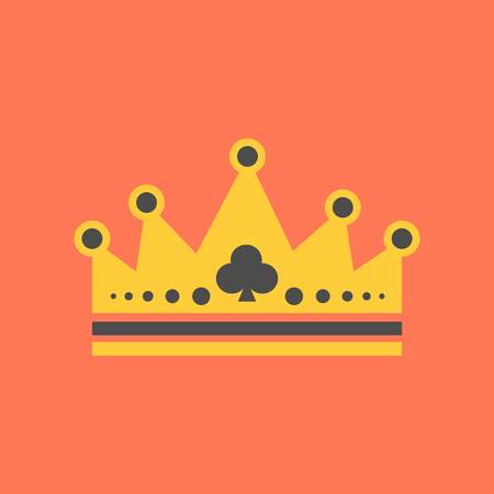 flat icon on stylish background poker crown royalのイラスト素材