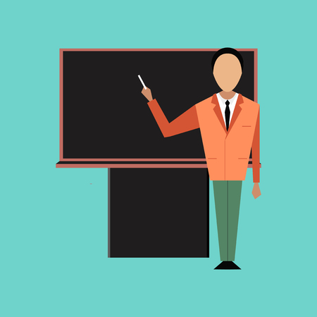 flat icon on stylish background education male teacherのイラスト素材
