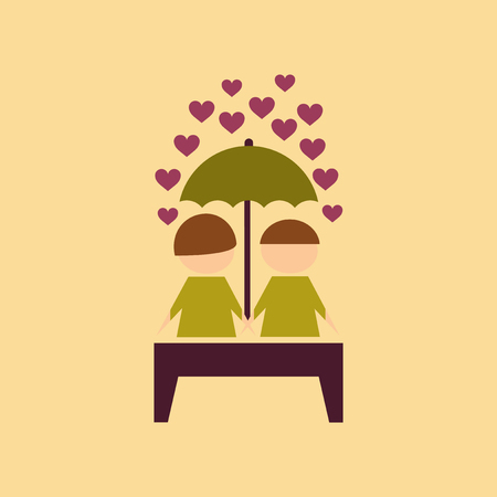 flat icon on stylish background homosexual gays loversのイラスト素材