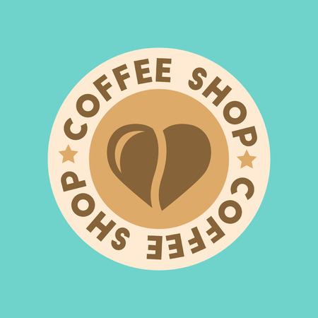 flat icon on stylish background Coffee shopのイラスト素材