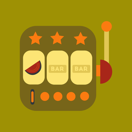 flat icon on stylish background poker slot machineのイラスト素材