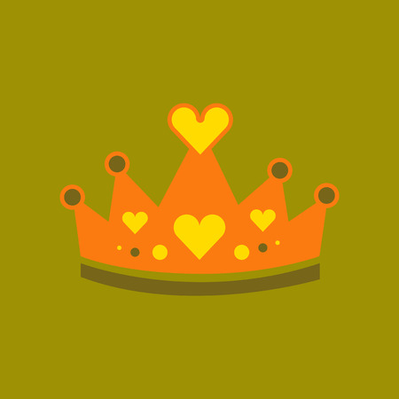 flat icon on stylish background poker crown royalのイラスト素材