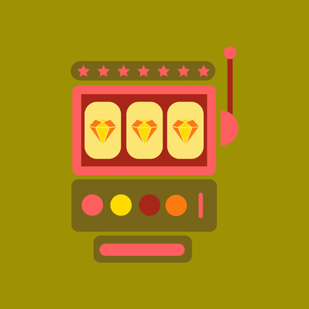 flat icon on stylish background slot machineのイラスト素材
