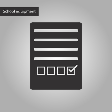 black and white style icon checklist questionnaireのイラスト素材