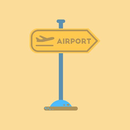 flat icon on stylish background airport signのイラスト素材