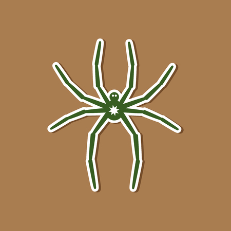 paper sticker on stylish background of halloween spiderのイラスト素材
