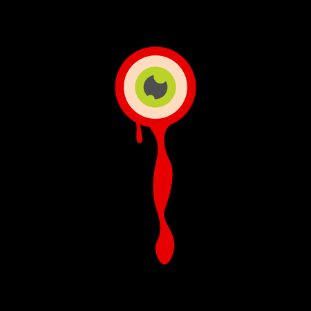 flat icon on stylish background halloween zombie eyesのイラスト素材