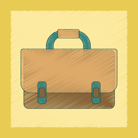 flat shading style icon of school bag backpackのイラスト素材